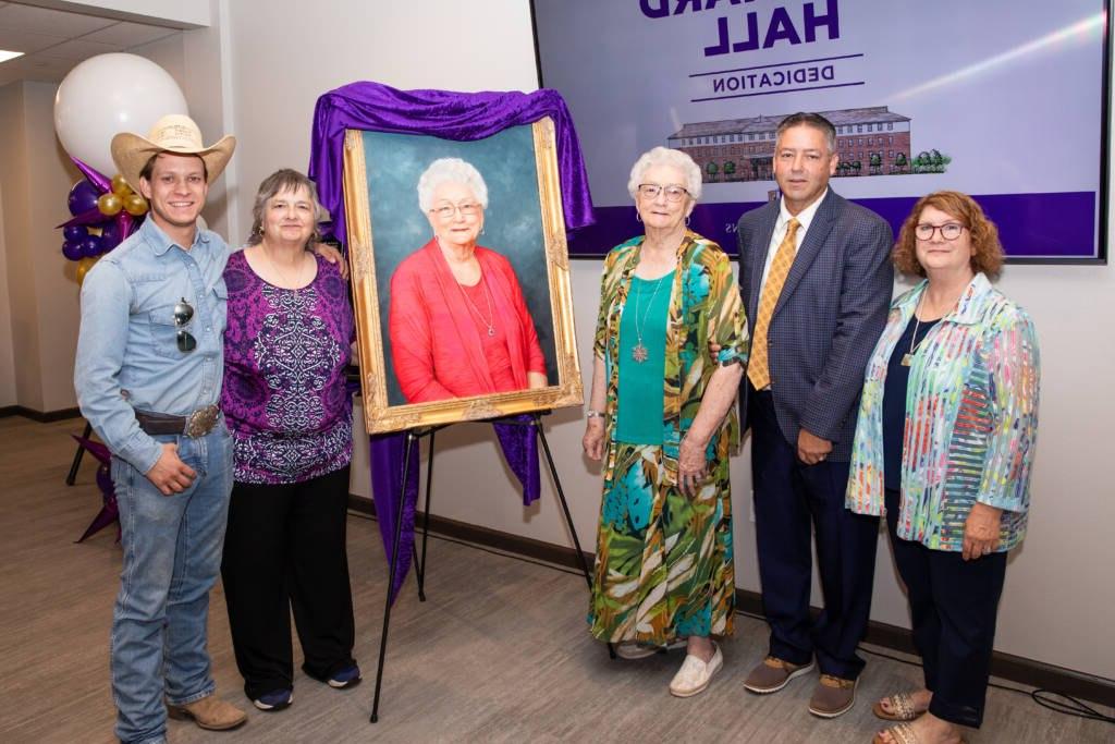 Donor and family at the New Prichard Residence Hall Dedication